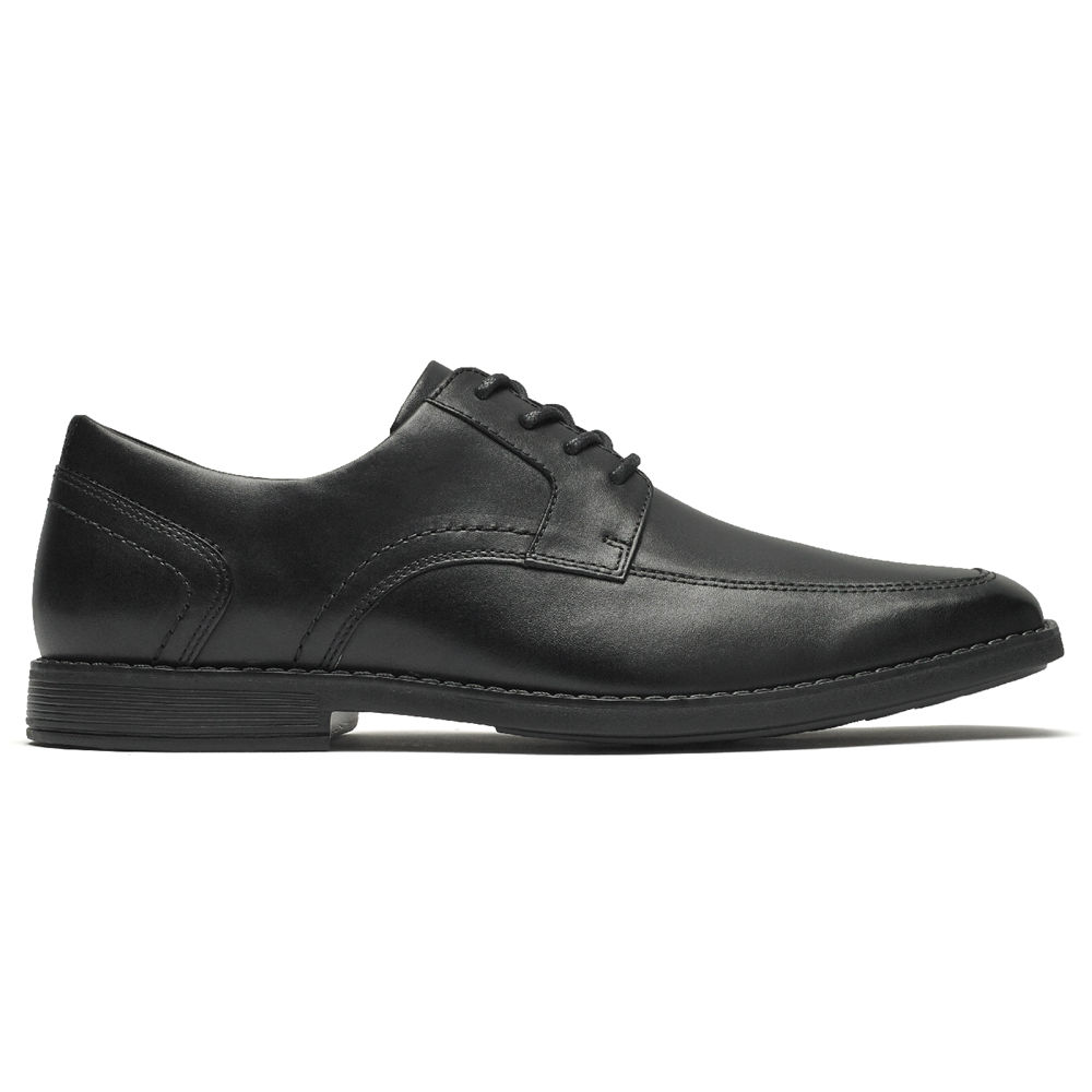 Rockport Singapore Mens Oxfords - Slayter Apron Toe Black - PH6453028